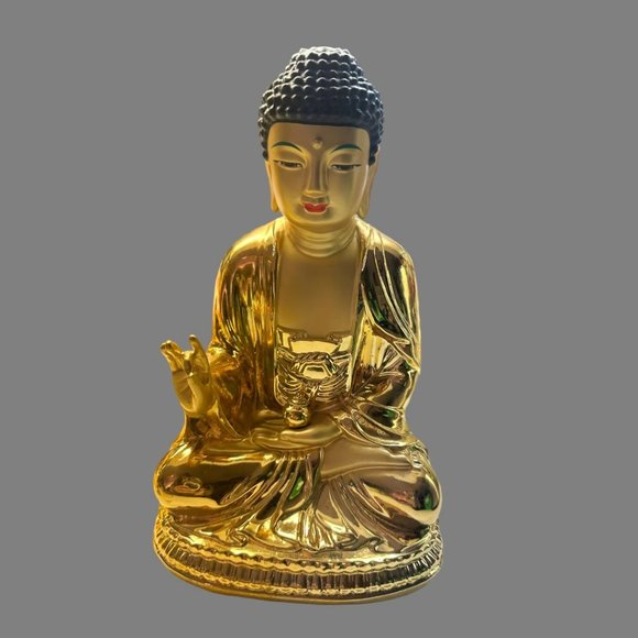BEAUTIFUL IRON CAST BUDDHA - Picture 7 of 15